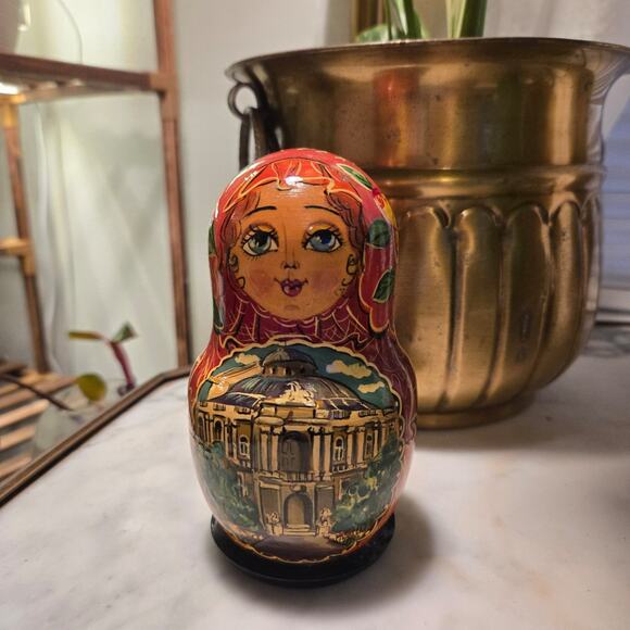 Vintage Russian Painted Nesting Dolls Story Art - Picture 4 of 9